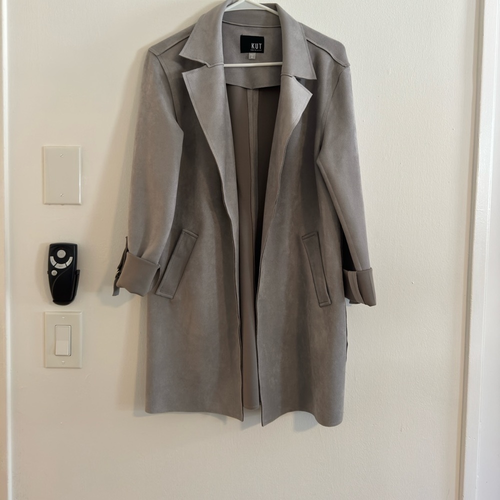 KUT from the Kloth faux suede grey jacket size M
